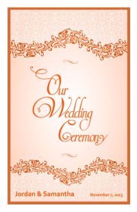 Wedding Program Cover Template 4C - Version 4
